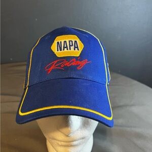 Nascar Napa Racing Michael Waltrip Blue & Gold #55 MWR Hook & Loop Ball Cap Hat